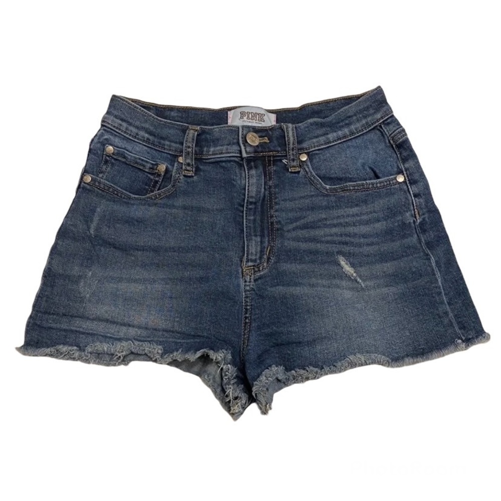 Pink Victoria’s Secret High Waisted Denim Shorts Size 6